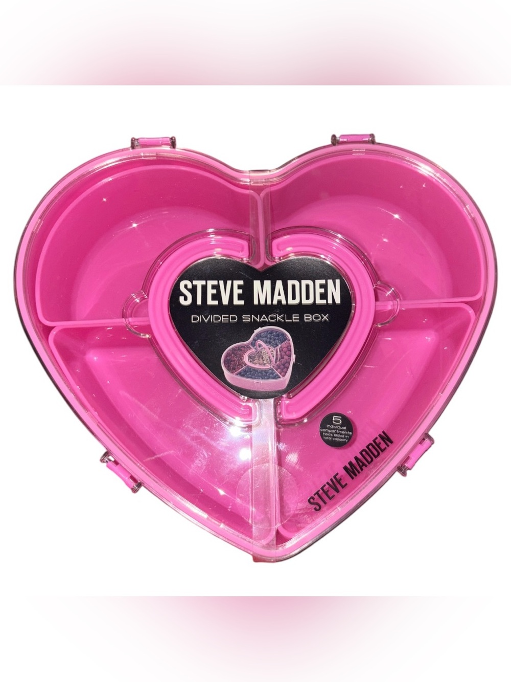 Steve Madden Hot Pink Heart-Shaped Snack Box